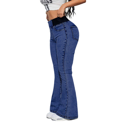👖🔥 50% RABATT! Retro Flare Byxor – Hög Midja & Smickrande Passform