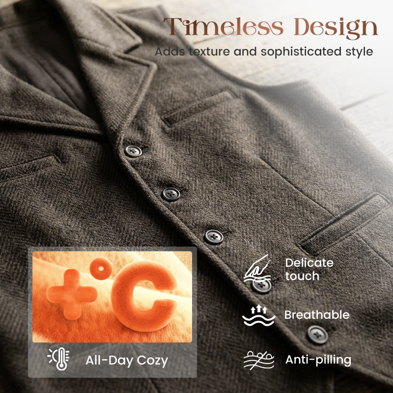 Slim Fit-väst för män, casual business