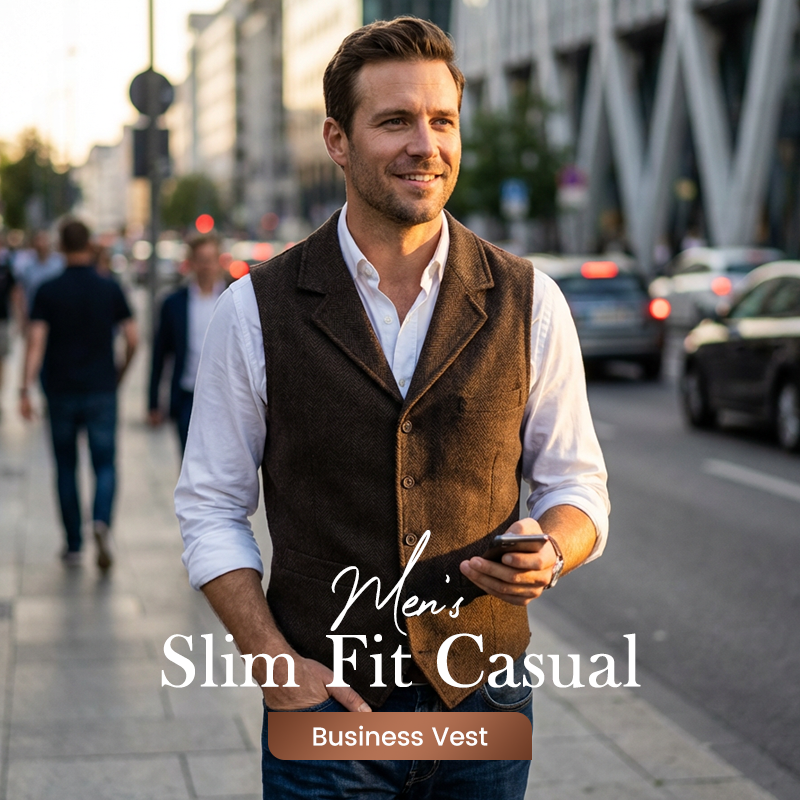 Slim Fit-väst för män, casual business