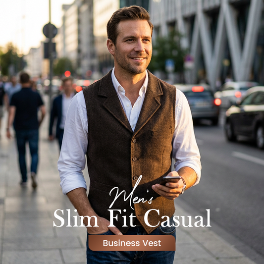 Slim Fit-väst för män, casual business