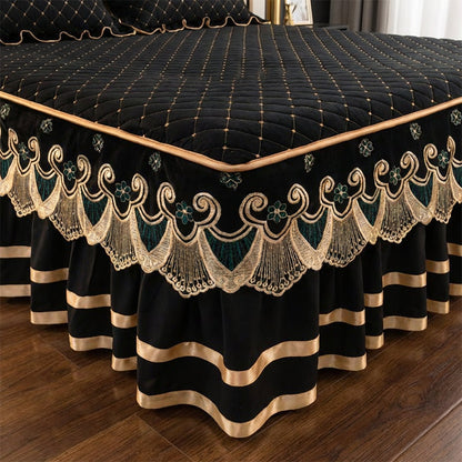 ⏳Begränsad tid 50 % rabatt⏰Ruffled Bed Sheet Skirt / Pillowcases🛏️