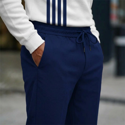 🌿👬Herrset med grafiskt tryck, tröja och byxor