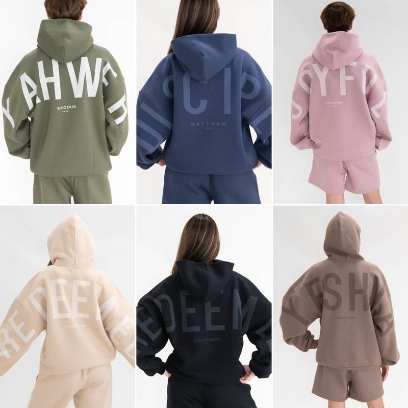 💕Sista dagen 49% RABATT💖✝ Essential Hoodie | Överdimensionerad Christian Heavyweight Faith Sweatshirt
