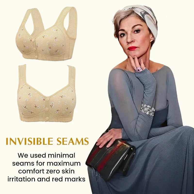 🔥Sista dagen Köp 1 och få 2 gratis 🔥 Bekväm och bekväm bh med framknapp