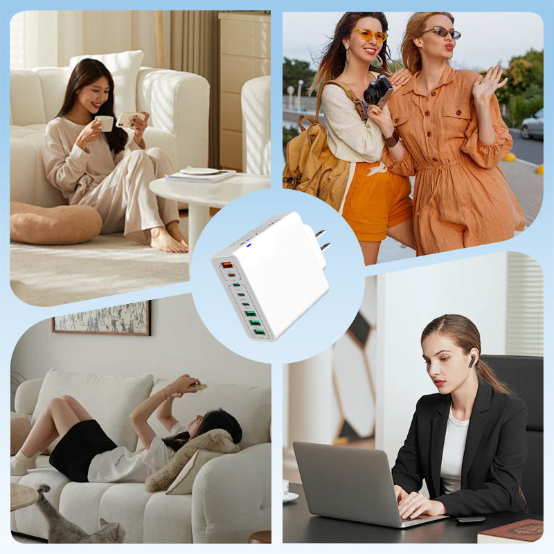 📱 50% RABATT! ⚡ Multi-Port 150W Snabbladdare – 3-enheters samtidig laddning, Kompakt design & Universell kompatibilitet 🔋