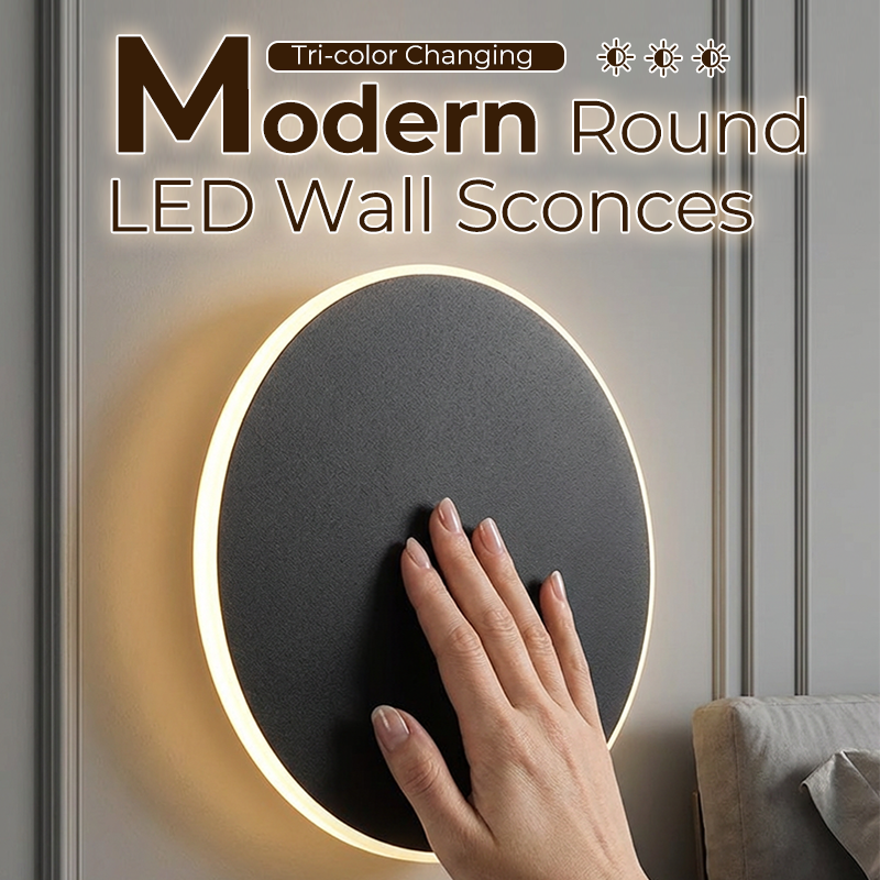 50 % RABATT!! 🌟Moderna runda LED-vägglampor