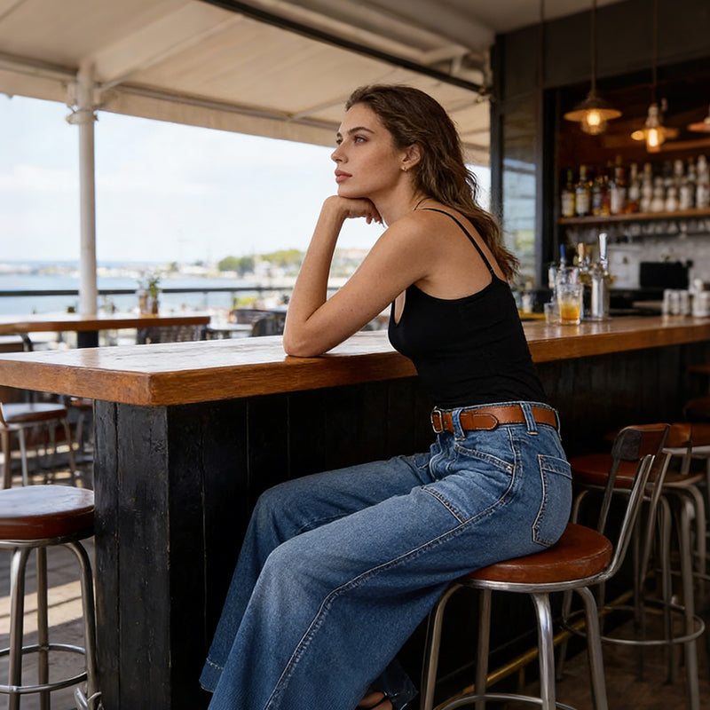 👖Nyhet – Heta rea – 56 % RABATT🔥🥳Över 50 000 sålda!💥Högmidjade jeans med vida ben för kvinnor