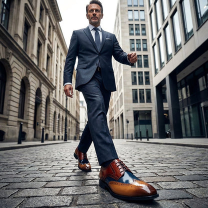 Klassiska oxfordskor med vinge för män