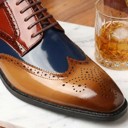 Klassiska oxfordskor med vinge för män