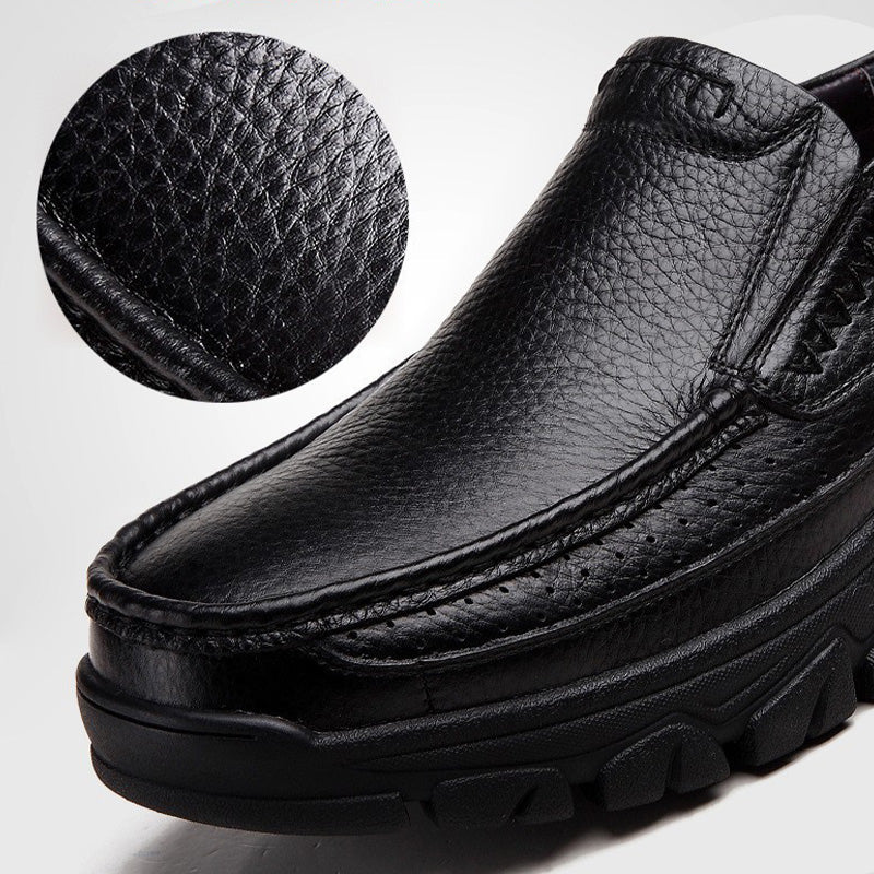 👞 60% RABATT! ✨ Lätta Halkfria Andningsbara Retro Affärsskor för Män – Bekväma, Tidlös design & Perfekta för kontoret 🚶