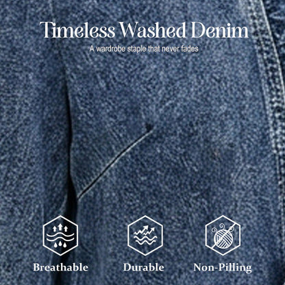 🧥 50% RABATT NU! 🌸 Dam Denimjacka med Volang & Öppen Framsida – Lättviktig & Feminin – Mångsidig & Chic 👗