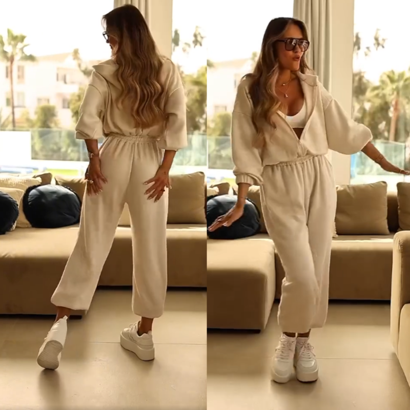👚 60% RABATT! 🔥 Casual Jumpsuit med Huva för Damer – Mjukt Tyg, Avslappnad Passform & Fickor 🩳