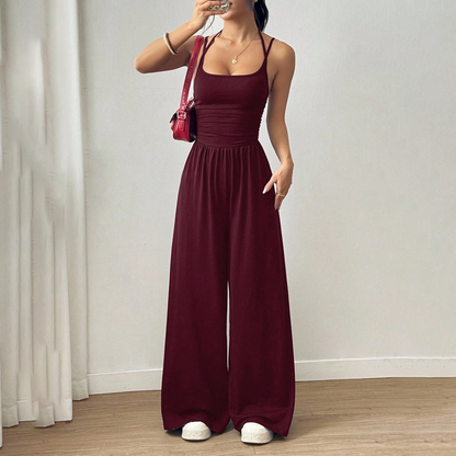 👗Nyhet 50 % RABATT🔥Casual jumpsuit med spaghettiband för damer