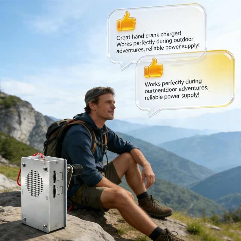 📢📢50 % RABATT!! ⏰Multifunktionell nödladdare med vev och radio