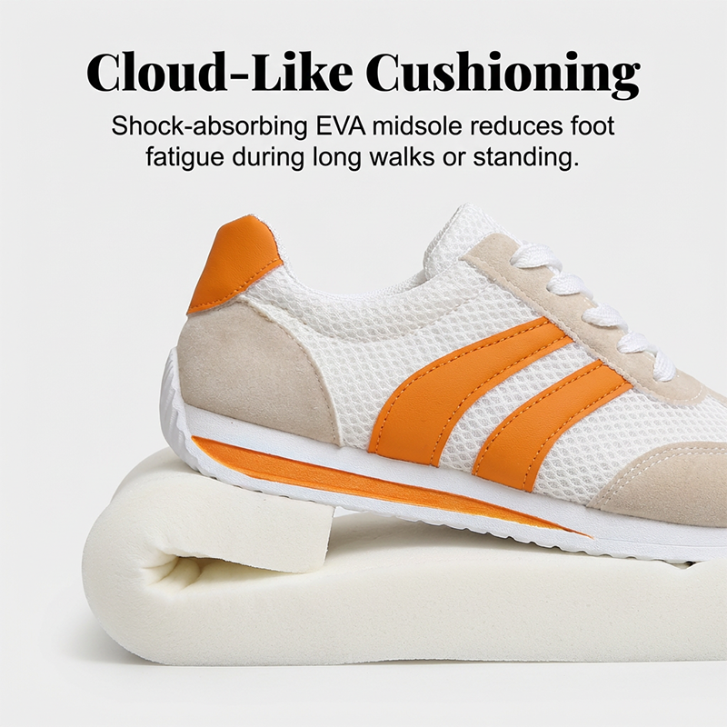 Casual snörskor i mesh för damer