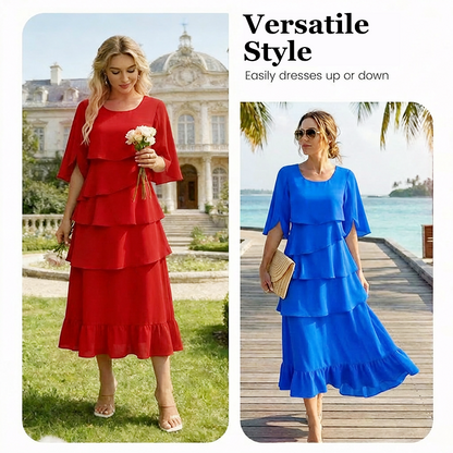 Elegant klänning med volangärmar💃✨Släpp loss din charm utan ansträngning