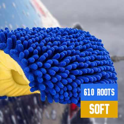🚗 50 % RABATT NU! 🧽 Slitstark biltvättsmopp med lång, teleskopisk aluminiumhandtag – mjuk mikrofiber, repfri och justerbar längd ✨