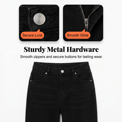 🔥🎁Nyhet 50 % RABATT🔥Jeans med hög midja och vida ben för damer