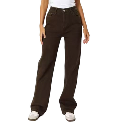 🔥🎁Nyhet 50 % RABATT🔥Jeans med hög midja och vida ben för damer