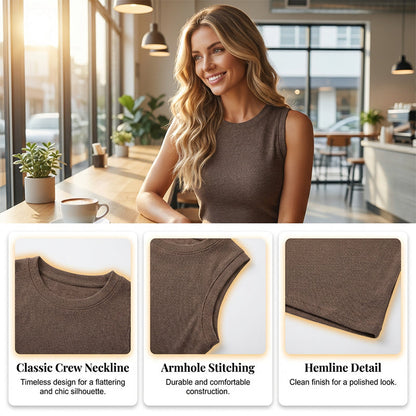Stickad ledig linne för damer