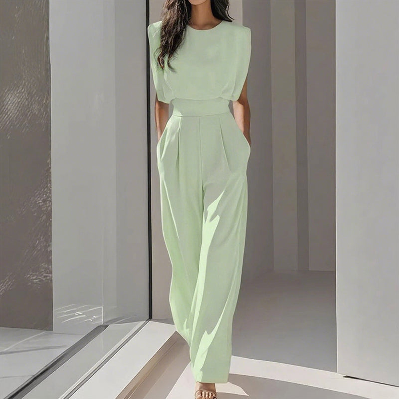 ⏳Tidsbegränsat erbjudande⏰ Enfärgad jumpsuit med vida ben – Elegant, bekväm och mångsidig för alla tillfällen 🏖️💼
