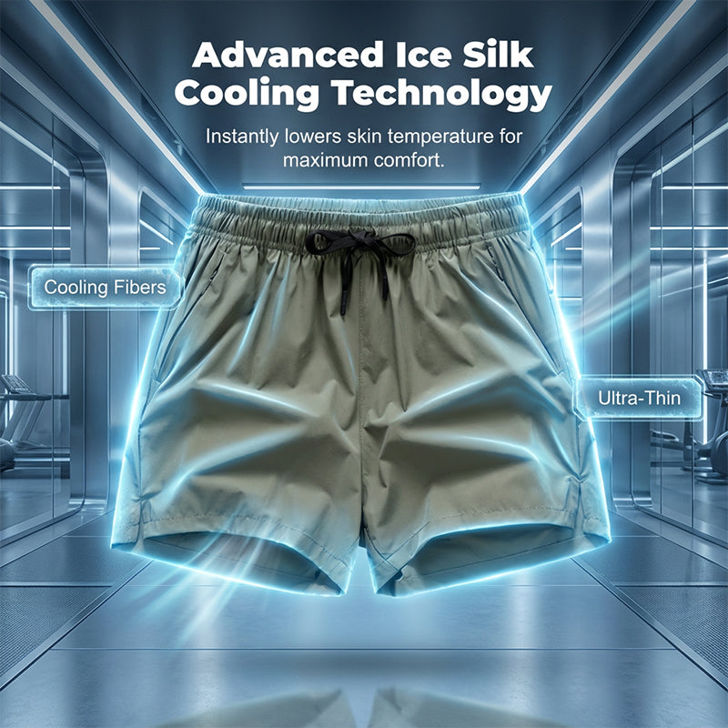 Snabbtorkande sportshorts för män med fickor
