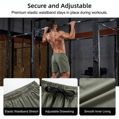 Snabbtorkande sportshorts för män med fickor