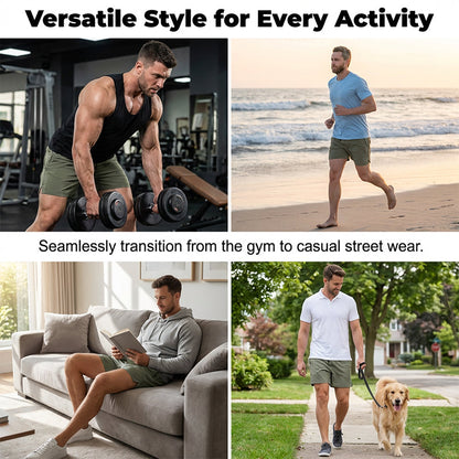 Snabbtorkande sportshorts för män med fickor