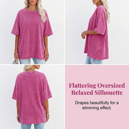 Oversized T-shirt i tvättad vintage-stil för damer