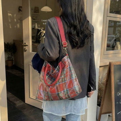 🔥50% rabatt 💼Rutig PVC-väska för damer