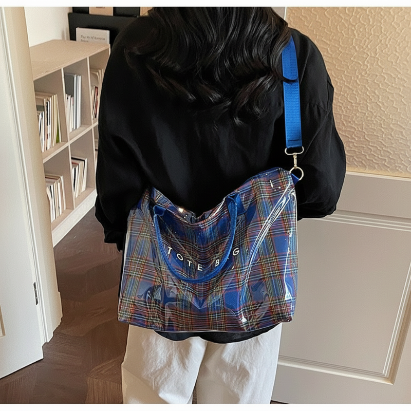 🔥50% rabatt 💼Rutig PVC-väska för damer