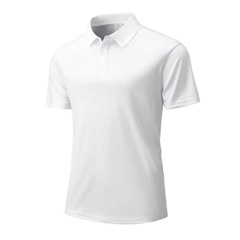 Herr Sommar Andningsbar T-shirt med Krage