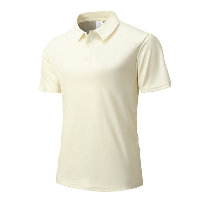 Herr Sommar Andningsbar T-shirt med Krage