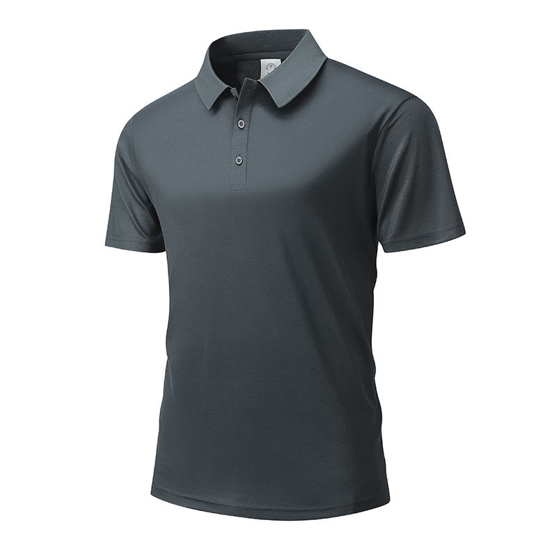 Herr Sommar Andningsbar T-shirt med Krage