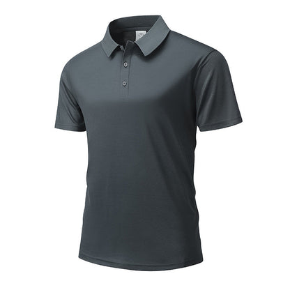Herr Sommar Andningsbar T-shirt med Krage