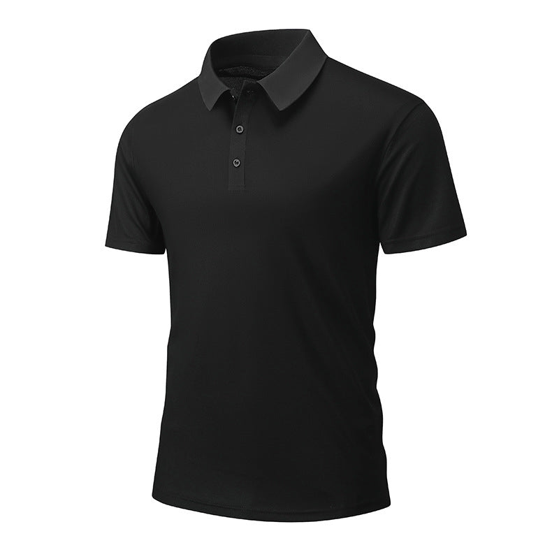Herr Sommar Andningsbar T-shirt med Krage