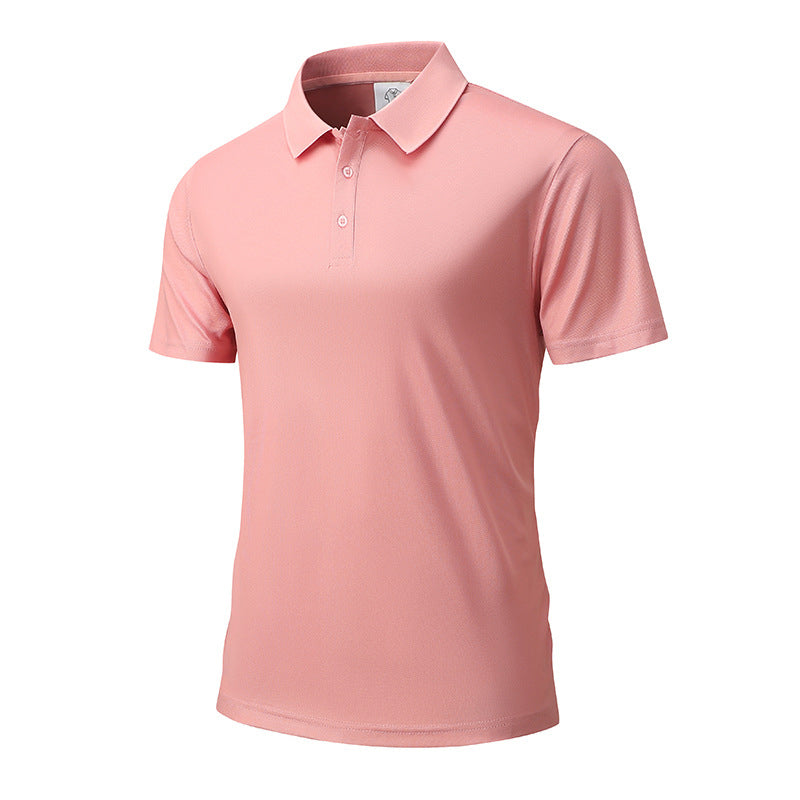 Herr Sommar Andningsbar T-shirt med Krage
