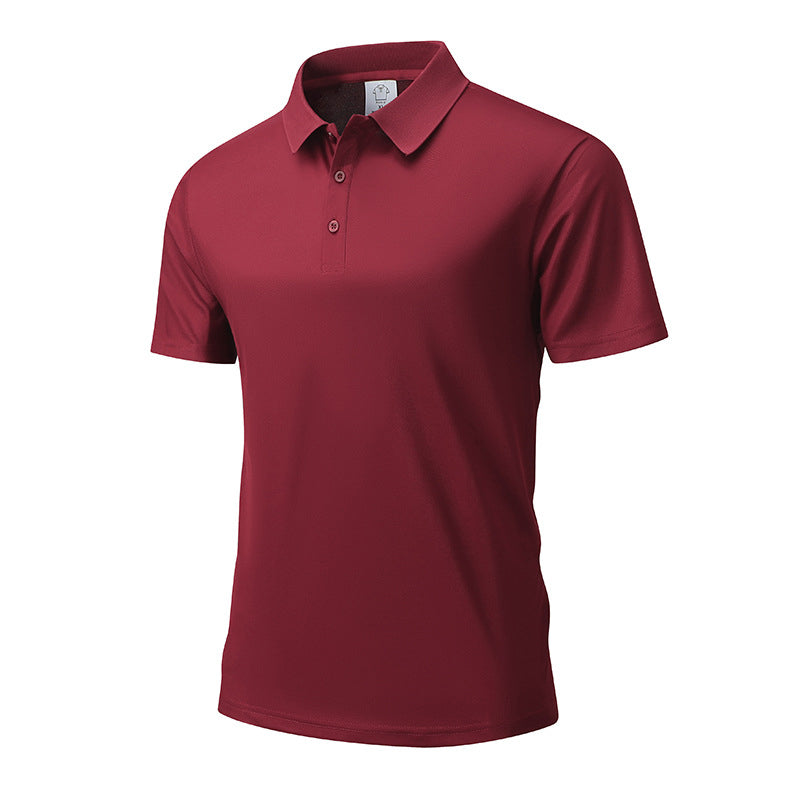 Herr Sommar Andningsbar T-shirt med Krage