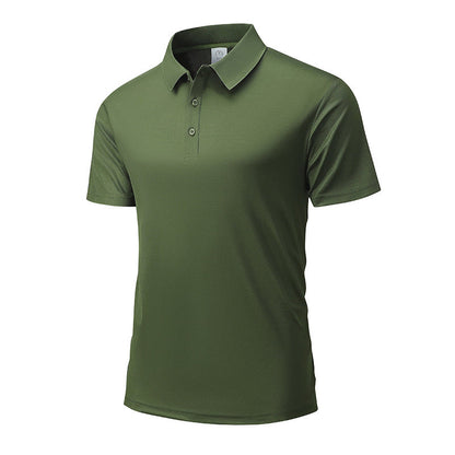 Herr Sommar Andningsbar T-shirt med Krage