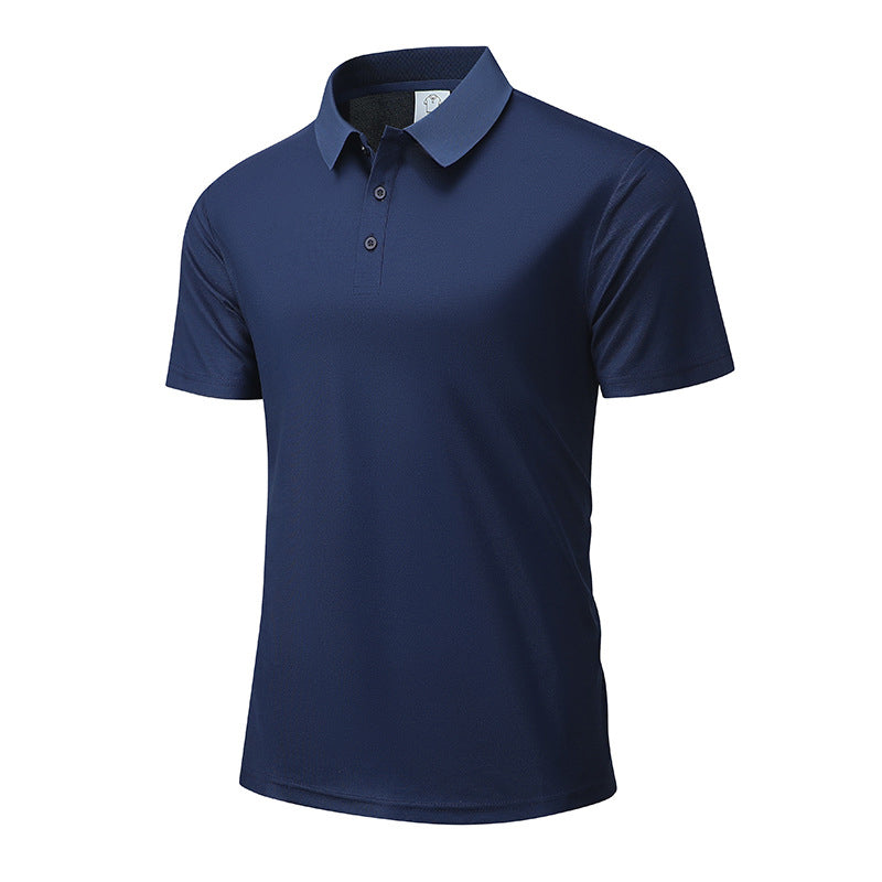 Herr Sommar Andningsbar T-shirt med Krage