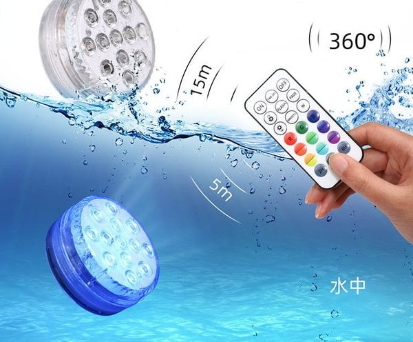 LED dykbelysningssystem （10 lampor）Ultrastarka färgglada LED-lampor med olika lägen