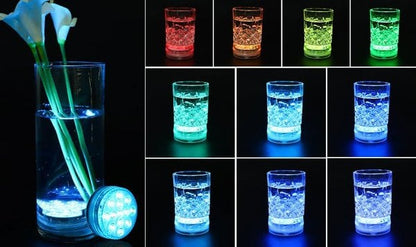 LED dykbelysningssystem （10 lampor）Ultrastarka färgglada LED-lampor med olika lägen