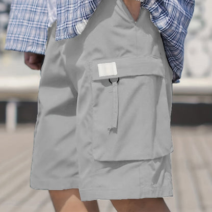 Casual cargoshorts för män med resår i midja