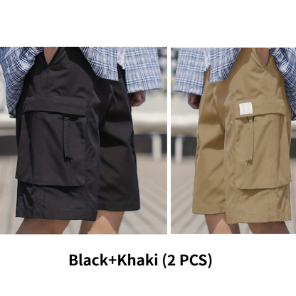 Casual cargoshorts för män med resår i midja