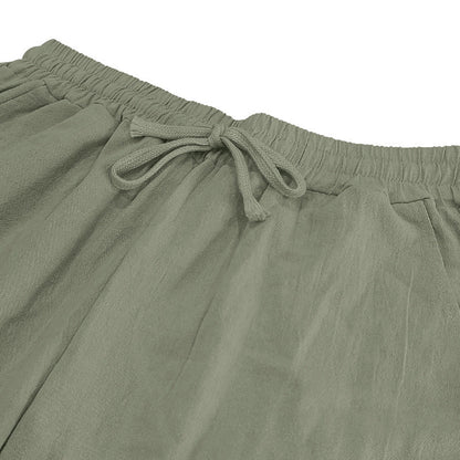 👖 50% RABATT 🌿 | Lediga Linnebyxor för Herr – Rak Ben & Dragsko i Midjan