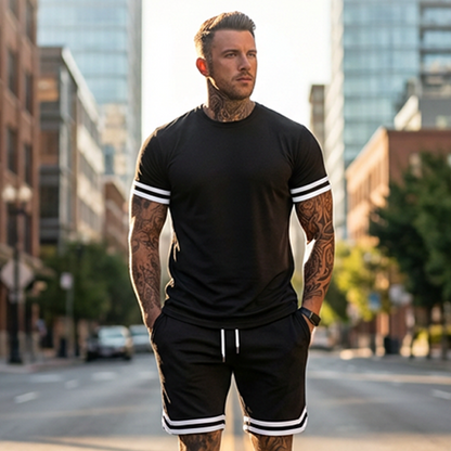 🥳2026 REA🥳💞50 % RABATT NU!🔥Set med ledig kortärmad T-shirt och shorts