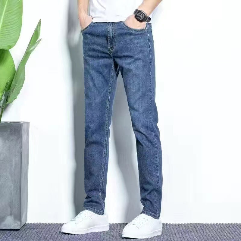 Klassiska stretchjeans i smal passform för män