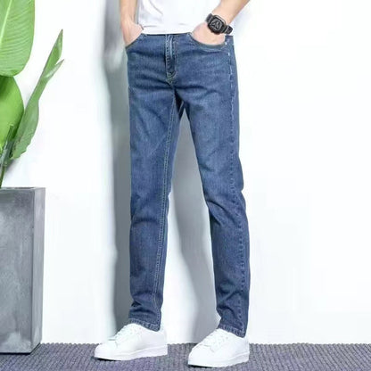 Klassiska stretchjeans i smal passform för män