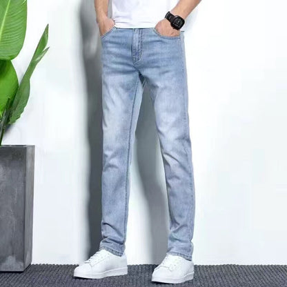 Klassiska stretchjeans i smal passform för män