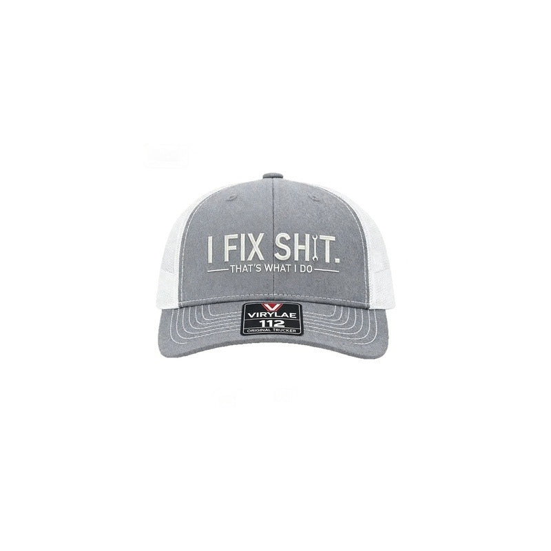 🔥Nyhet 2026 & Storsäljare🔥Trucker-keps med nätbakstycke och broderat ”I Fix Shit” – Andningsbar solhatt för utomhusbruk🧢☀️